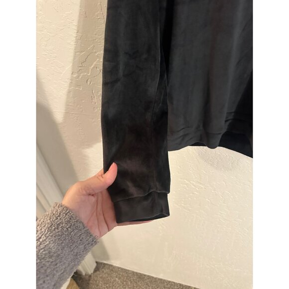 Juicy Couture Bling Y2K Black Velour Sweater Top - Picture 3 of 8
